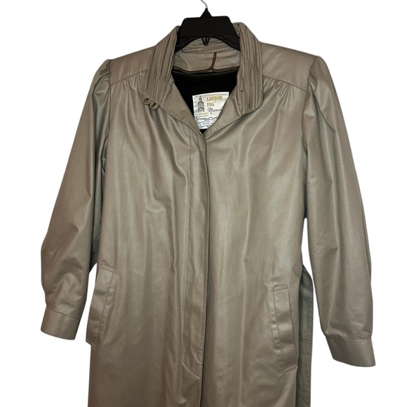 London Fog Vintage Tan Trench Coat w/ Zip Liner – Size 10 Petite - Picture 7 of 16